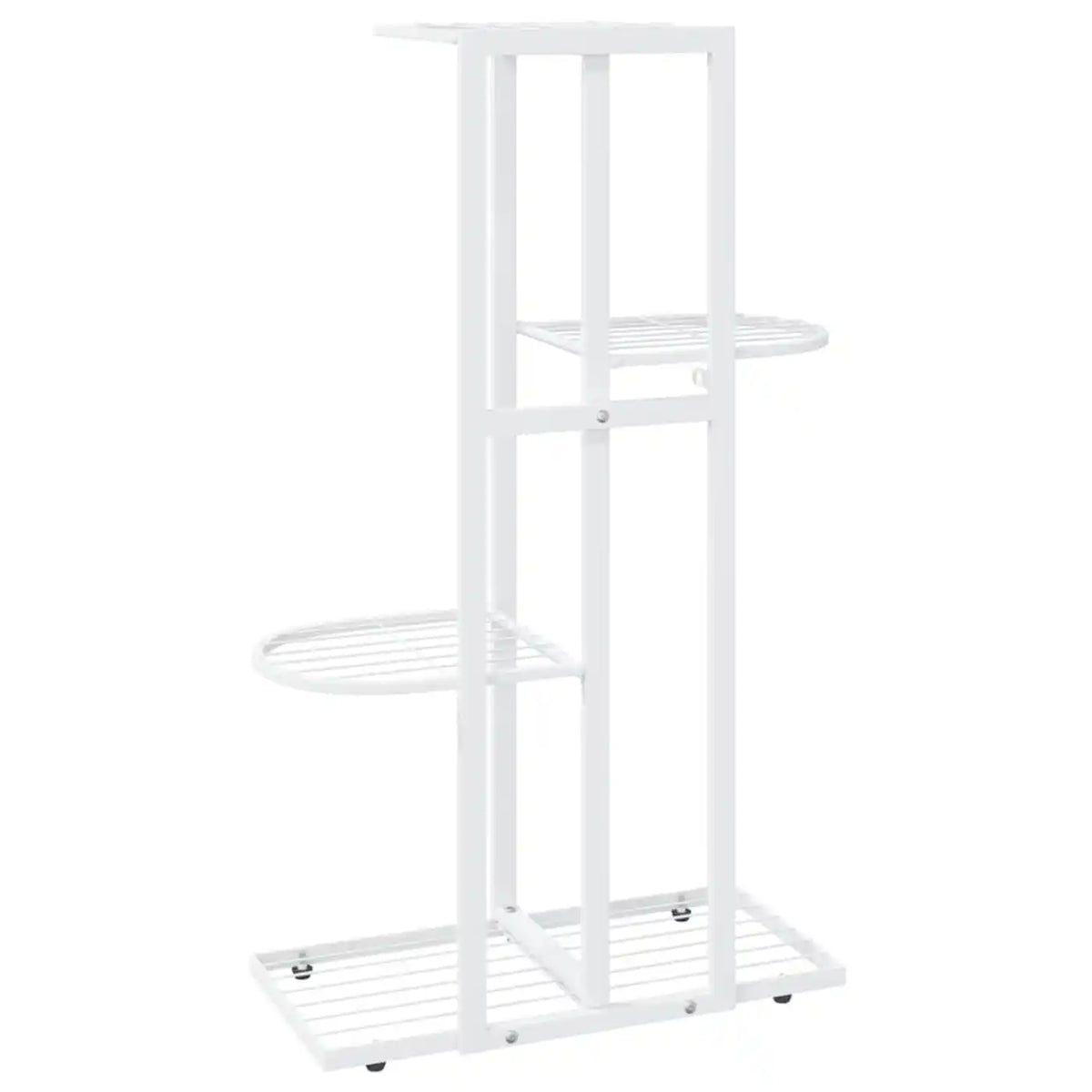 Étagère à plantes MINGHOU à 4 niveaux - Blanche - 22 x 43 x 76 cm - Métal, pour l'intérieur et l'extérieur