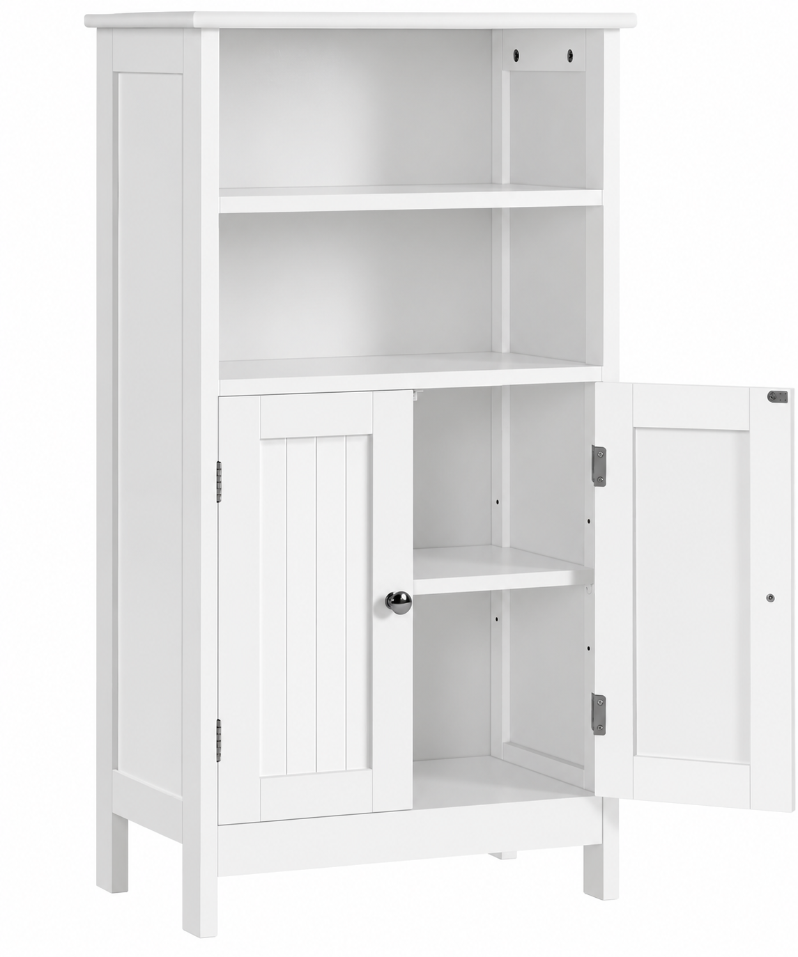 Armoire de salle de bains Yaheetech à double porte et étagère réglable - 92,5 x 50 x 30 cm - Blanc