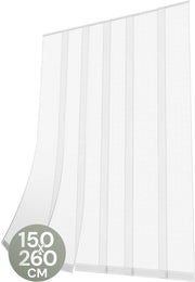 O'DADDY® Fly Curtain Slat Screen - 150x260 cm - Rideau de porte - Porte - Design ajustable - Fibre de verre - Moustiquaire de porte blanche