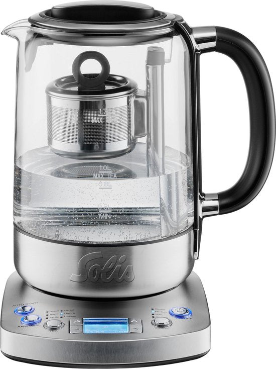 Solis Tea Kettle Automatic 5518 - Bouilloire électrique avec réglage de la température - Bouilloire à thé - Argent