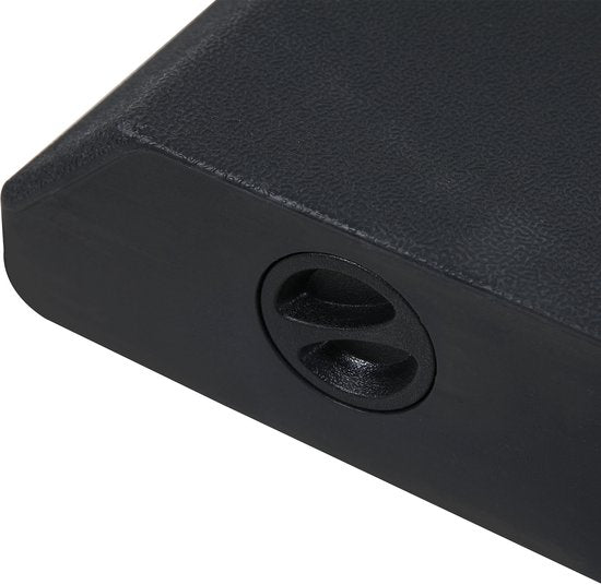 Pied de parasol AXI en 4 parties, à remplir – Noir – 99 x 99 x 10 cm - Pour parasols suspendus jusqu'à 2,5 x 2,5 m ou d'un diamètre de 3 m – Avec poignée – Plastique