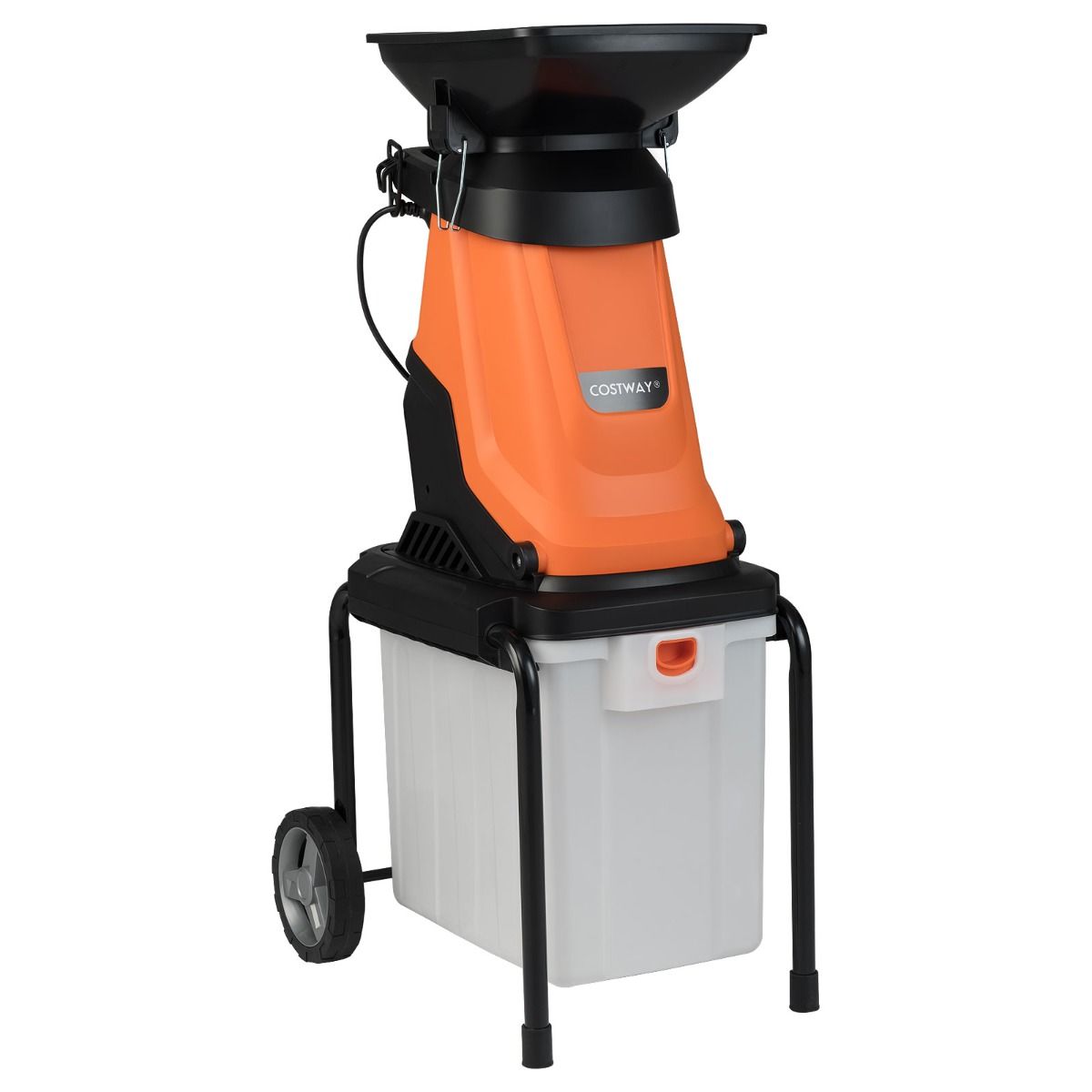 Broyeur de jardin électrique Coast - Moteur de 3 000 W - Bac de collecte de 50 litres - vert/orange