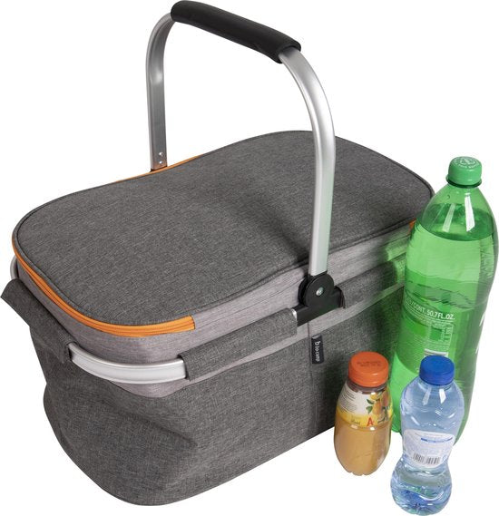 Bo-Camp - Sac isotherme - Panier isotherme - Gris - Polyester - 20 litres