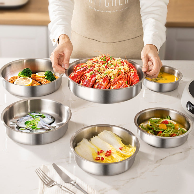 Assiette creuse Maxcook en acier inoxydable 304 - 16 cm