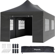 LifeGoods Tente de réception - 3x6 m - Parois latérales - Montage facile - Anthracite