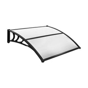 Auvent pour porte-fenêtre Coast - protection contre le soleil et la pluie - panneau en polycarbonate - gris - 102 x 99 cm