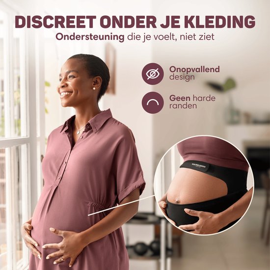 Vulpes Goods® Babycare - Bande abdominale de grossesse - Ceinture de grossesse ajustable - Bande abdominale de grossesse - Invisible et respirante - Soutien abdominal et dorsal - Taille M - Bande pelvienne - Ceinture de grossesse - Soutien pelvien - Sac d