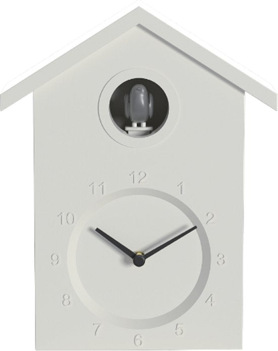 Horloge murale Nexxt avec coucou, volume réglable et mode nuit - Blanche