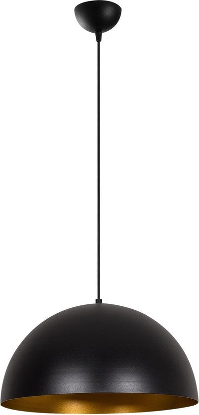Lampe suspendue moderne noir et or 40 cm | Canti