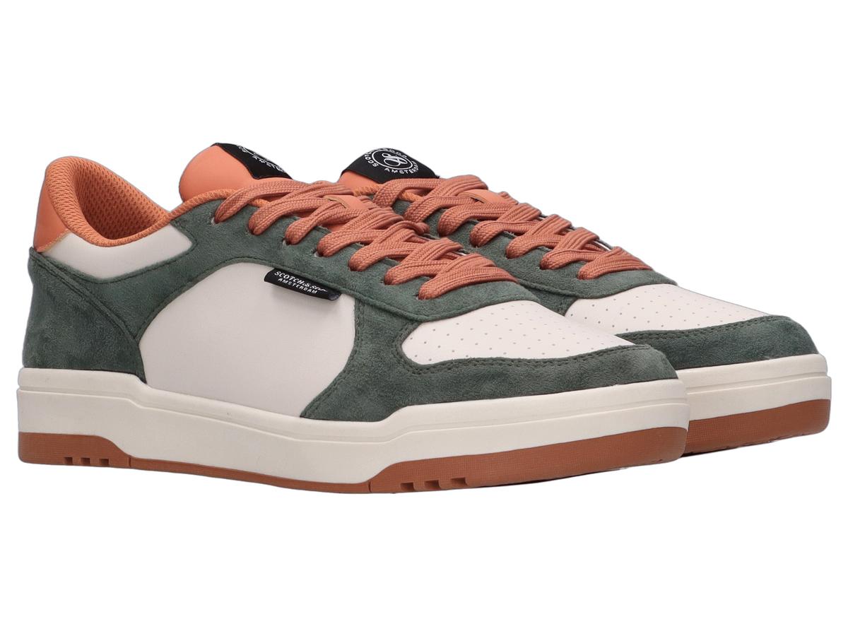 Baskets Scotch & Soda Crout - Design sportif et élégant - taille 42 - Vert/Crème