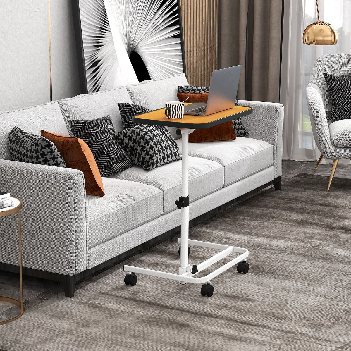 Table de lit Coast - Réglable en hauteur sur 9 positions - Plateau inclinable - couleur naturelle
