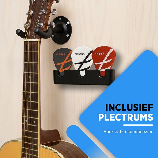 Support mural pour guitare Finesse - avec médiators - Support mural - Support de guitare