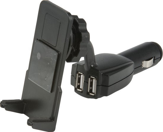 All Ride Phone Holder Car avec chargeur de voiture - Chargeur de voiture avec 2 ports USB - Support de téléphone universel