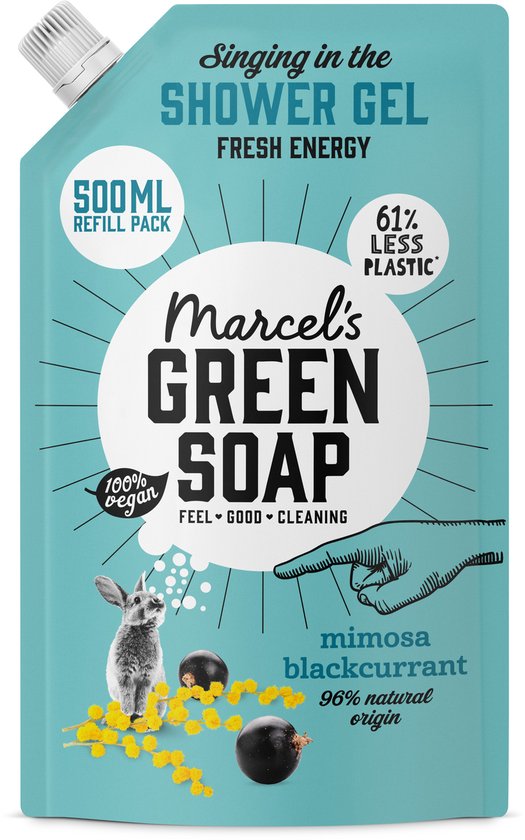 Recharge de gel douche Marcel's Green Soap Mimosa & Cassis 500 ml