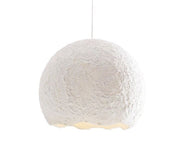 Lampe suspendue Nest - Aluminium et pâte à papier - 220V - 13W - Hauteur réglable - Blanc