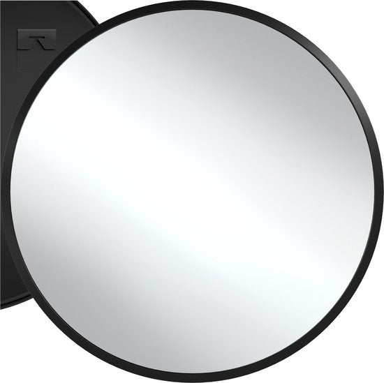 tectake® - Miroir mural rond Fiona - Miroir de salle de bain - Miroir rond avec cadre en aluminium robuste - Miroir pour la salle de bain, le salon ou la chambre - Diamètre de 70 cm