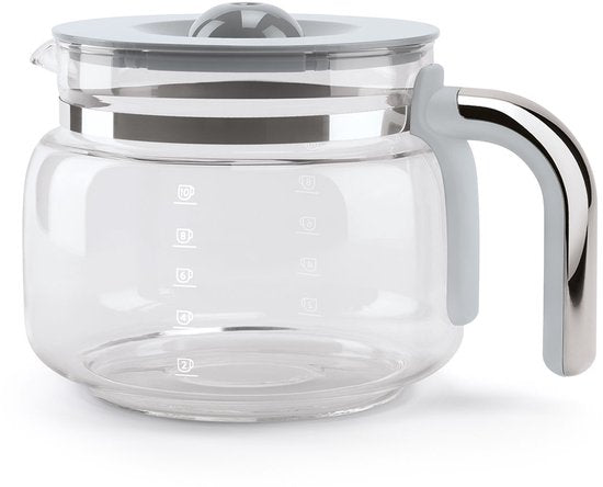 Cafetière à filtre SMEG DCF02PBEU - Cafetière - 10 tasses - Fonction de maintien au chaud 40 min - Réglage de l'arôme - Fonction de démarrage programmable - Style années 50 - Bleu pastel