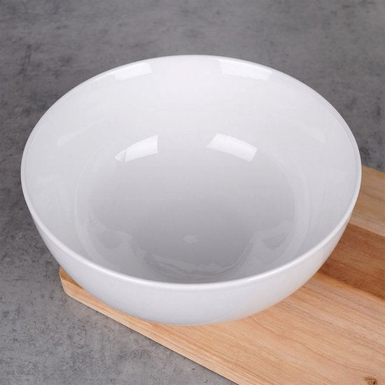 Plat en porcelaine blanche 20 cm, 1,6 l - Coupe à fruits - Plat de service - Petit plat