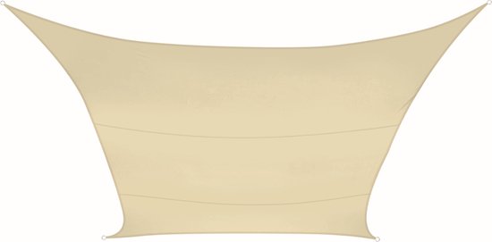 Perel Toile d'ombrage, perméable à l'eau, perméable à l'air, 3,6 x 3,6 m, 180 g/m², HDPE, carré, champagne