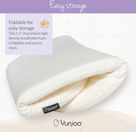 Yunioo - Matelas à langer pliable | Matelas à langer | Matelas universel pour panier à langer, panier mosaïque, landau et lit d'enfant | avec housse ultra-douce, déperlante et amovible | soutient une bonne cause | 79 x 41 x 3 cm