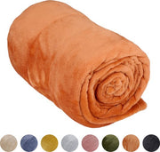 Arti Casa Couverture polaire 150 x 200 cm - Plaid - Super Douce - Orange