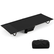 Lit de camping Coast - lit de camp ultra-léger - pliable avec poche latérale - noir
