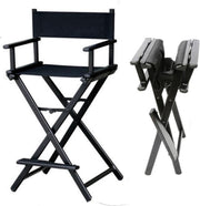 VDD Chaise de directeur Maquillage - Chaise de coiffeur - Pliable - Noir