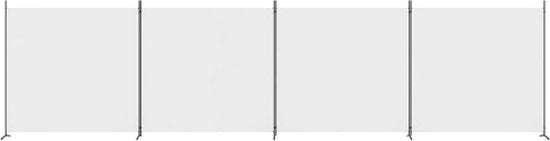 vidaXL - Paravent - avec - 4 - panneaux - 698 x 180 - cm - tissu - blanc