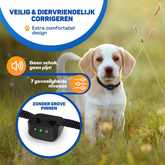Vulpes Goods® Anti Bark Collar Mini Vulpes Goods® Anti Bark Collar Mini - Collier d'éducation sans choc - Dispositif anti-aboiement pour petits chiens - Étanche - Rechargeable - Vibration et Audio