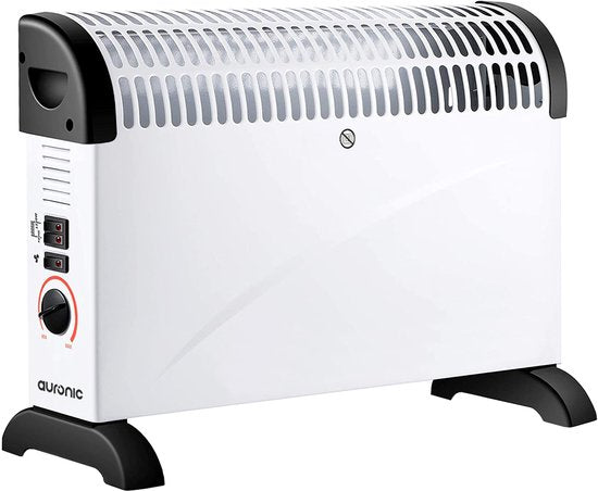 Auronic Convecteur électrique - 750/1250/2000 Watts - Avec ventilateur - Chauffage - Ventilateur - Blanc