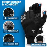 MIVELO THERMO-FIT Gants d'hiver - Polaire thermique & 3M Thinsulate - Noir - Unisex - XL