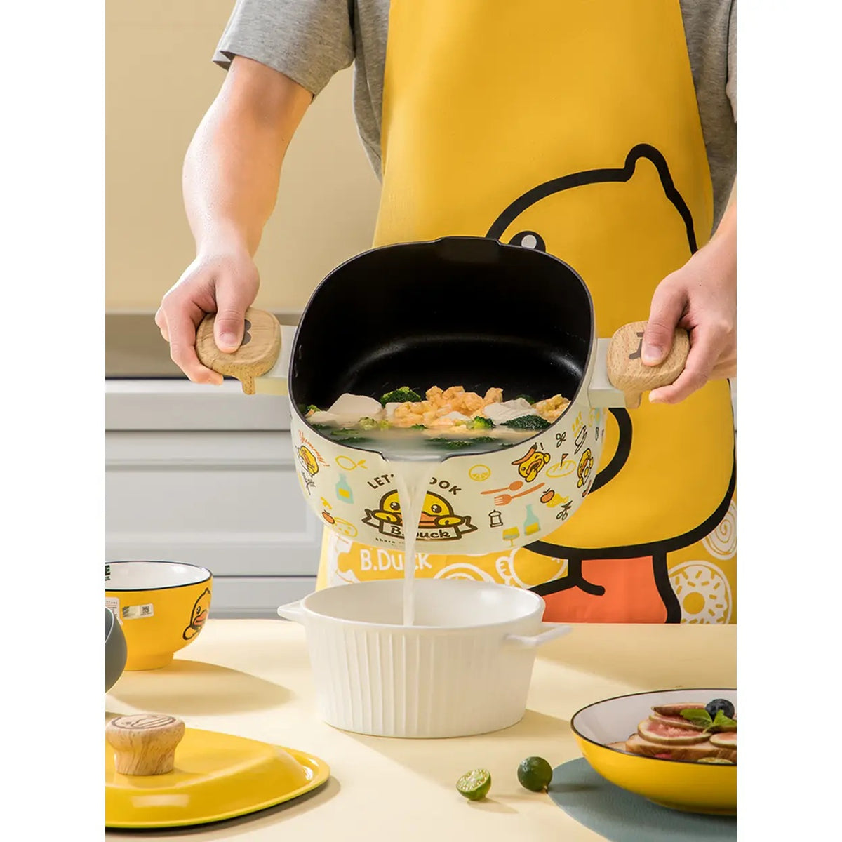 COOKER KING x B.DUCK Casserole avec couvercle - Antiadhésive - 22 cm