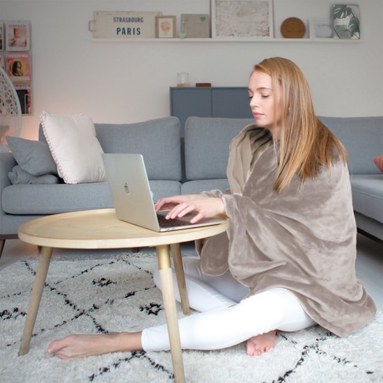 Auronic - Couverture électrique 2-Pack - 160 x 120 cm - 3 niveaux de chaleur et arrêt automatique - Flanelle extra douce - Lavable en machine - Polaire & Taupe