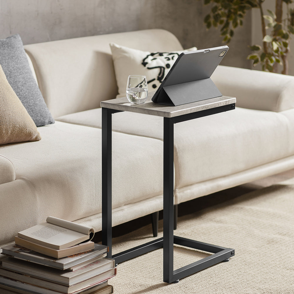 SoBuy FBT44-HG Table d'appoint - Support métal - 30x60x40 cm -Gris