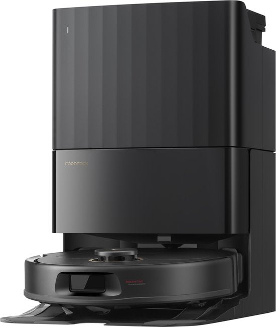 Roborock Qrevo S5V - Robot aspirateur avec station d'accueil - Puissance d'aspiration de 12 000 Pa - FlexiArm - Fonction de lavage - Évitement réactif des obstacles - Double fonction anti-enchevêtrement - Séchage à l'air chaud - Évitement des obstacles et
