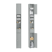 SoBuy BZR34-II-HG Meuble de salle de bain haut - Meuble de salle de bain étroit à poser - MDF résistant à l'eau - 20x20x180 cm - Gris