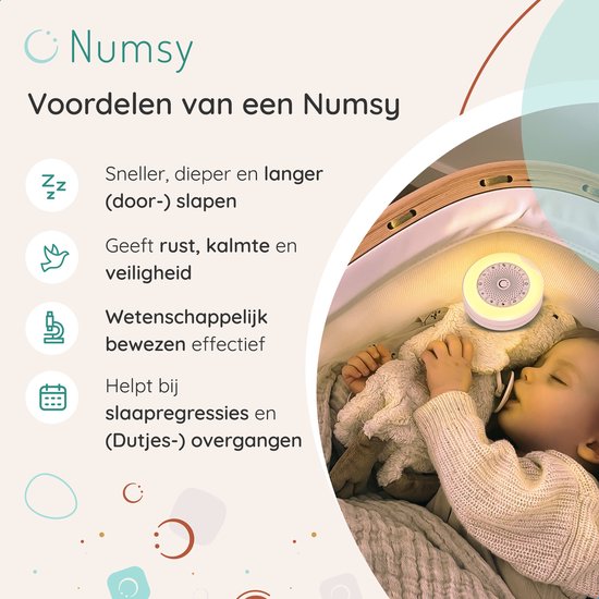 Numsy Mini Machine à Bruit Blanc Bébé - Machine à bruit blanc