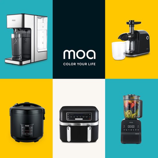 MOA Multicooker - 5L - Mijoteuse - Cuiseur de riz avec vapeur - Cuiseur vapeur - Fonction maintien au chaud - 700W - Noir