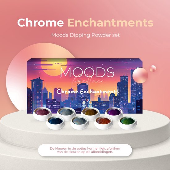 Moods Gellac 6-Piece Set - Gel Nail Polish Starter Pack - Gel Nail Polish - 8ML - Chrome Enchantments - Gellac - Nails - Chic Colours - HEMA & TPO-free