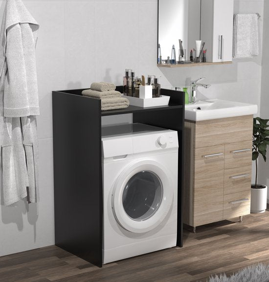 Armoire pour lave-linge - armoire de conversion pour lave-linge - meuble pour lave-linge - noir