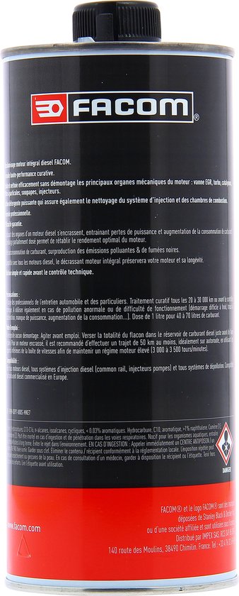 Facom Diesel Engine Cleaner 1L - additif - nettoie le filtre à particules, la vanne EGR, le turbo et le catalyseur