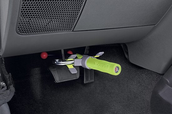 Bullock Excellence Pedal Lock - Transmission automatique - Anti-perçage et résistant aux coupures - Deux clés numérotées - Couleur jaune frappante