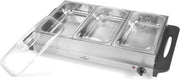 Chauffe plat et assiette - Excellent Electrics - Plaque Chauffante - 300W - 53 x 35 x 10cm - Acier inoxydable