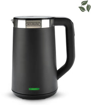 Bourgini Elements - Bouilloire numérique - Noir - Capacité de 1,7 litre - Matériaux recyclés certifiés GRS