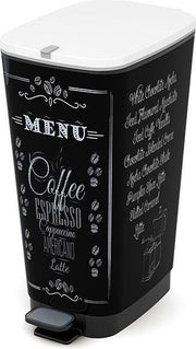 Kis Chic Bin Café Menu Poubelle - 50 l - noir