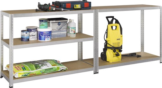 Rayonnage de stockage XL - 120 cm de large - Capacité de charge de 875 kg - 175 kg par étagère - Extra large
