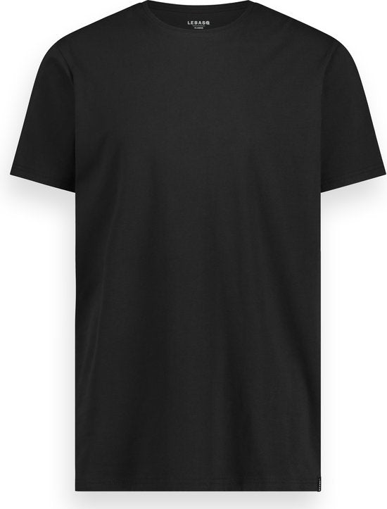 LEBASQ - T-shirt Miles' pour homme - 3 packs - avec col ras du cou - Extra long - Convient comme sous-maillot - MIX - M - Coton