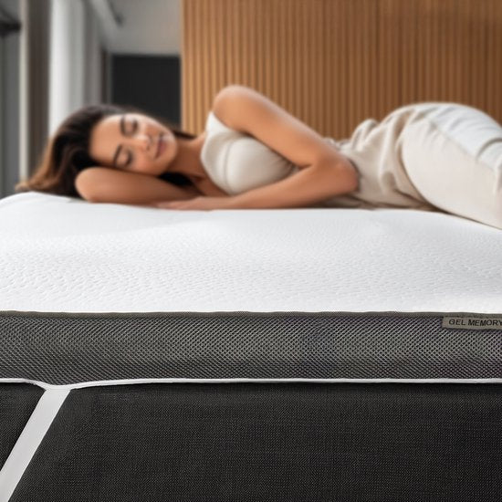 Twin Motion® Topper 160x200 cm - Topdekmatras - Surmatelas - Mousse à mémoire de forme Hybrid Gel - Fermeté moyenne - Épaisseur 8 cm