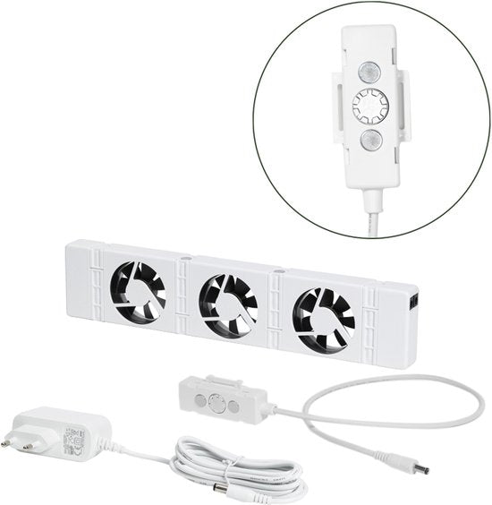 SpeedComfort Radiator Fan Mono Set - Efficacité énergétique - Réchauffement 2x plus rapide - Jusqu'à 22% d'économie d'énergie - Simple à installer - Silencieux - Produit hollandais - Blanc
