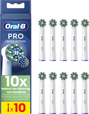 Oral-B Cross Action Pro - Têtes de brosse - Avec la technologie CleanMaximiser - 10 pièces - Compatible avec les brosses à dents électriques